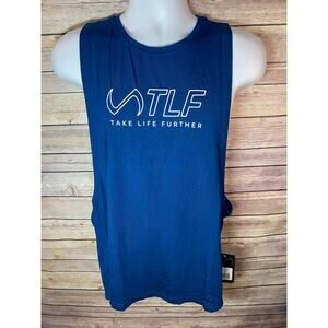 TLF Take Life Further Mens Blue Round Neck Short Sleeve Pullover T-Shirt Size XL